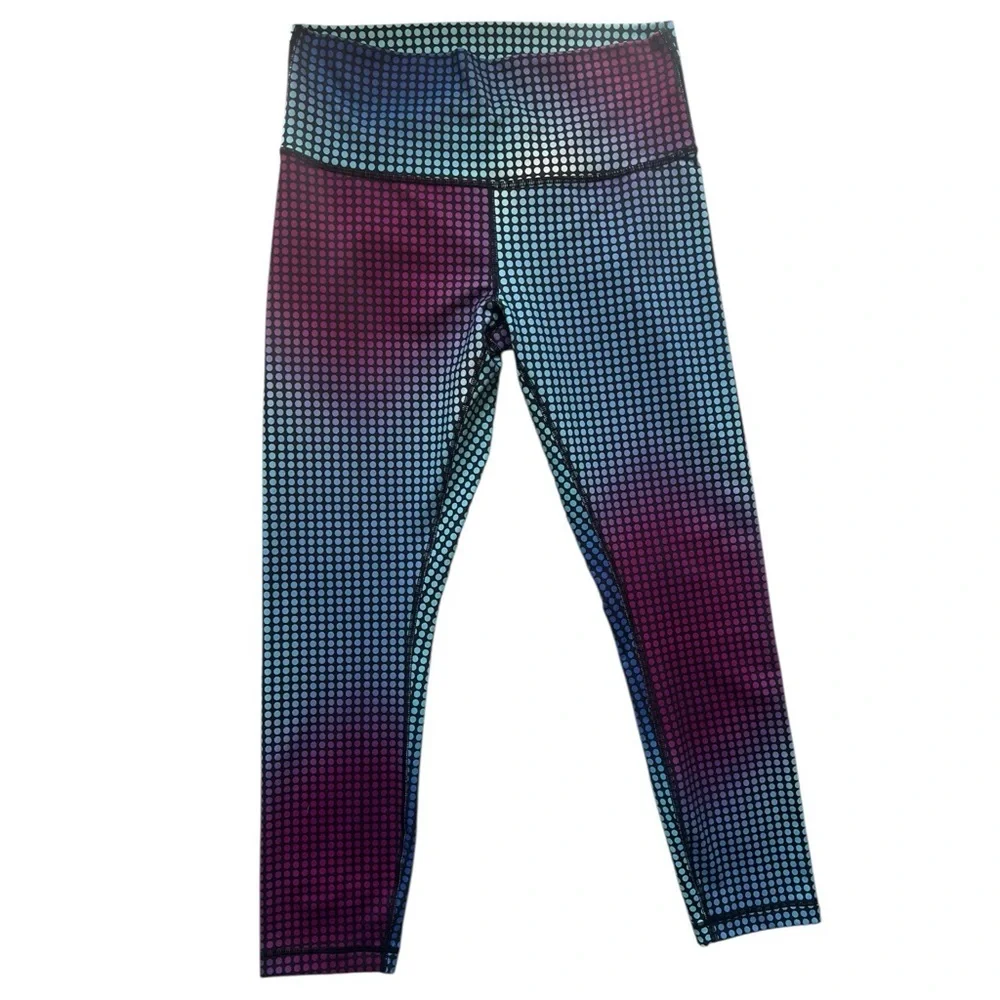 lululemon athletica Blue and Purple Wunder Under Gradient Leggings EUC 10